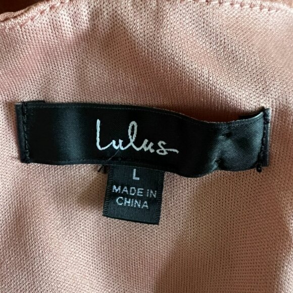 Lulu's NEW All Mine Rusty Rose Floral Print Wrap Dress Size L - Picture 12 of 15